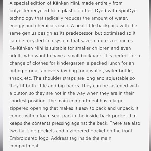 Black on black fjallraven RE-KÅNKEN MINI backpack - Picture 7 of 7